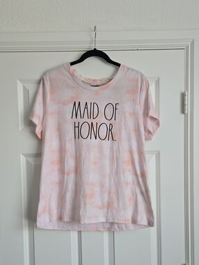 Rae Dunn Pink and White Tee